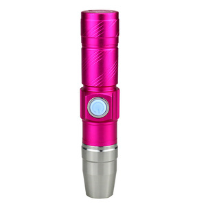 USB荧光剂检测灯 365nm紫光手电筒白光 验钞玉石面膜化妆品测试笔