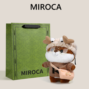MIROCA品牌麋鹿玩偶包毛绒小包包生日礼物2022新款可爱单肩斜挎包