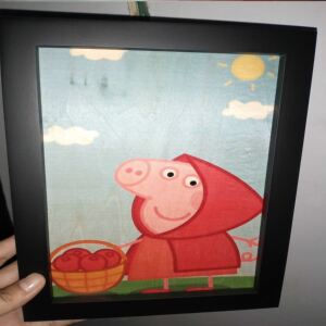 动画片幼儿园纸浆作品佩,泥填充画diy琪小学生,画板小猪中学