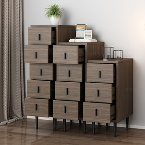 林氏木业官方旗舰店北欧卧室五斗柜收纳抽屉储物柜子简约现代客厅