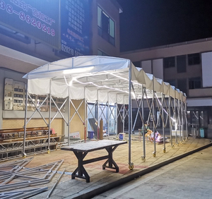 户外推拉棚大型移动仓库活动蓬遮阳棚式雨棚阳光房停车服装店伸缩