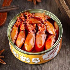 小海兔罐头海鲜熟食即食罐装网红麻辣小海鲜组合装籽乌乌贼八爪鱼