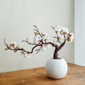 仿真梅花风干枝腊梅干花摆件家居客厅餐厅假花装饰摆件套装独立站