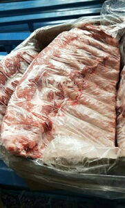 生鲜冷冻猪肋排猪排骨食堂快餐店良品一箱20斤4到5片江浙沪皖包邮