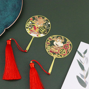 中国风福牛金属艺术书签 国潮古典流苏清新文化创意开学毕业生日礼品