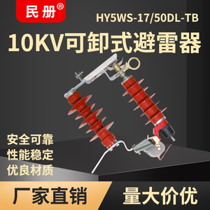 氧化锌避雷器10kv防雷HY5WS-17/50DL-TB户外可卸式跌落式高压避雷