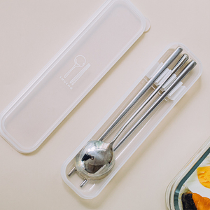 树可便携餐具户外简约饭盒勺子筷子套装不锈钢汤勺一人食带收纳盒