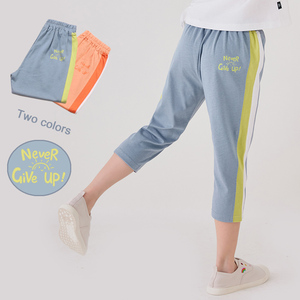 女童薄款八分裤运动裤夏装纯棉裤子儿童夏季外穿中裤中大童休闲裤