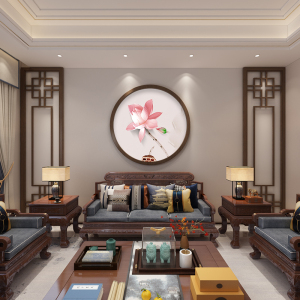 新中式实木线条花格镂空背景墙电视墙客厅装饰有图案格栅简约现代