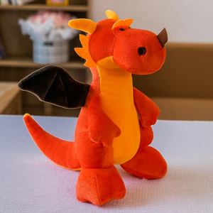 红色小飞龙公仔玩偶仿真毛绒玩具恐龙布娃娃可爱睡觉抱枕卧室摆件
