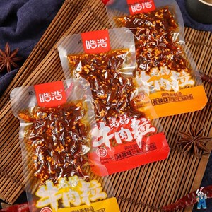 老妈牛肉粒浩浩麻辣香辣味辣条素食面筋怀旧小零食多口味散装年货