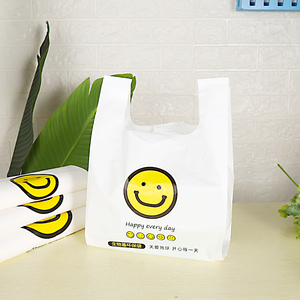 添加玉米淀粉环保PE塑料加厚包装袋 外卖美团打包手提胶袋子批发