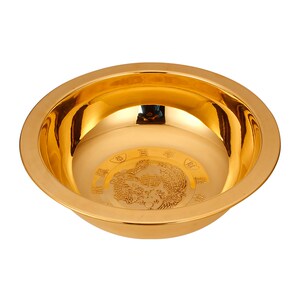 厂家直销纯铜脸盆盆子加厚黄铜紫铜盆洗脚盆金盆家用铜盆结婚用y