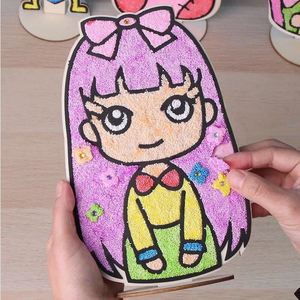 雪花泥画儿童diy手工3-6-8岁男女孩益智玩具幼儿园珍珠泥立体画板