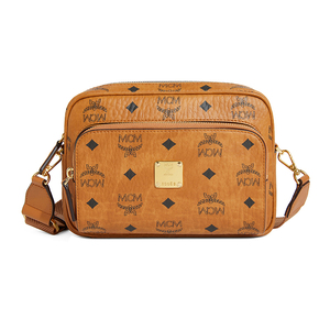 mcm女包信封包女士visetos klassik系列干邑色小号印花单肩斜挎包