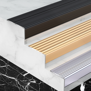 铝合金楼梯防滑条包边条台阶踏步收边条瓷砖大理石直角压条收口条