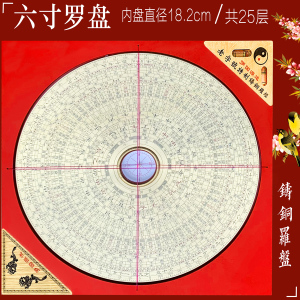 纯铜罗盘3寸5寸6寸8寸1尺老字号罗盘罗国源造铸铜罗经盘指南针