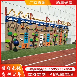 攀岩墙幼儿园室外攀爬墙儿童感统训练器材pe塑料攀爬墙早教攀爬架