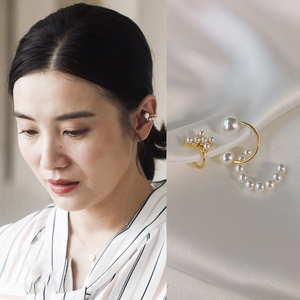 小舍得宋佳同款珍珠耳夹套装女夏无耳洞耳饰法式复古耳骨耳环2022