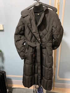 品牌女装2020秋冬季新款允硕羽绒棉服棉袄中长款过膝白鸭绒宽松