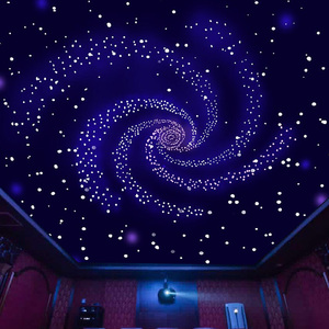 星空顶吊顶墙纸满天星家庭影院卧室壁纸清吧理发店ktv天花板墙布