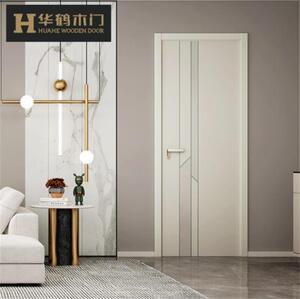 华鹤木门实木复合门卧室门套装门免漆门平开门nm-d401轻奢风