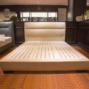 serta/舒达迷人02床架现代简约双人大床主卧真皮床轻奢婚房 家用