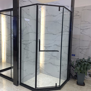 德润淋浴房定制卫生间干湿分区钻石型淋浴房玻璃隔断推拉门茶园店