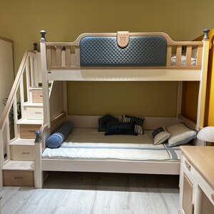 贵人缘 奈特实木儿童上下床高低床上下铺大小户型双层床子母床