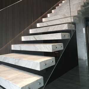 威得利钢板石材悬浮楼梯厂家定制别墅复式跃层公寓酒店楼梯定制