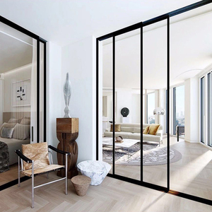 尚品本色移门 推拉门客厅厨房隔断极窄推拉门阳台玻璃移门极景门