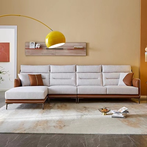 00tb840146726淘宝全友家居 23561布艺沙发 皮布结合 现代简约 大