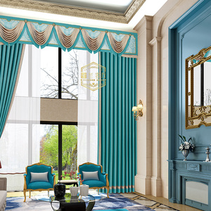 中式高窗窗帘客厅