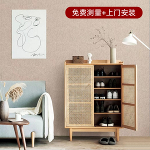 珐蓝维卡乐北欧风纯色墙布简约客厅背景墙轻奢无缝至简/浮岛/轻悦