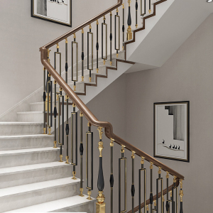 【青岛同城】 戴氏楼梯 阁楼整体楼梯铺板梯跃层玻璃楼梯扶手