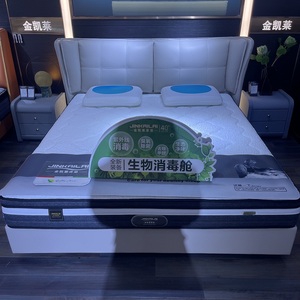 金凯莱cq22-16床 极简主卧高端大气齐边双人奢华现代软包真皮床