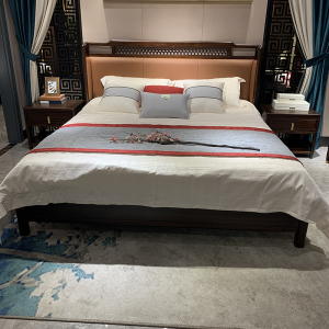 中至信鲁班大床实木床双人床婚床大床储物床主卧现代简约家具