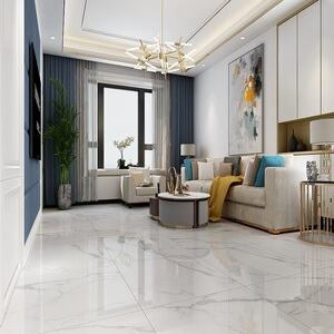 诺贝尔瓷砖中花白 白色大理石瓷砖客厅厨房卫生间地砖墙砖800*800