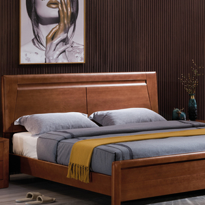 大自然实木床主卧双人床经济型大床现代简约  经久耐用