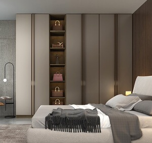 亚丹家居全屋定制家具衣帽间整体衣柜一门到顶衣柜定做