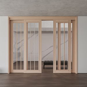 官方 tata木门厨房推拉门极简简约现代折叠门隐形隔音静音移门014