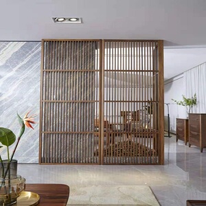 细品家具seiko细品住宅家具简约现代胡桃木隔断屏风