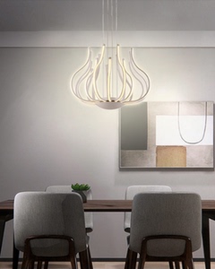 松伟照明led客厅餐厅吊灯书房现代简约轻奢北欧灯具郁金香