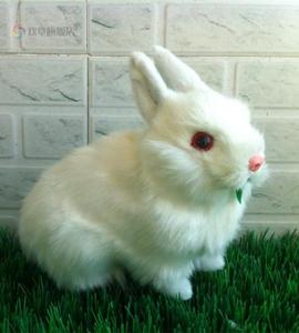 动物模型仿真兔雪兔宠物玩具摄影道具塑料皮毛白兔场景装饰包邮