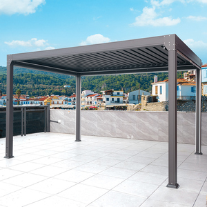 别墅花园露天户外铝合金遮阳棚室外休闲娱乐阳光房豪华开合百叶蓬