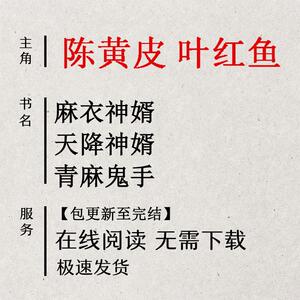 麻衣神婿 天降神婿 青麻鬼手 陈黄皮 叶红鱼 宋妙妙 小说学习卡