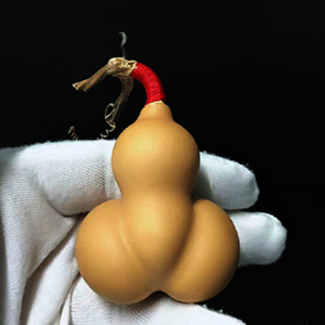 文玩手捻把玩金蝉小葫芦挂件家居手把件客厅天然金蟾葫芦摆件