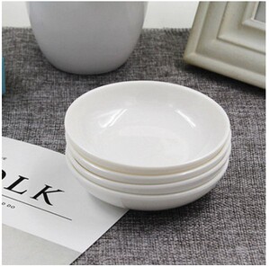 密胺白色圆形塑料味碟醋碟小碟子酱料碟油碟调料碟蘸酱碟仿瓷餐具