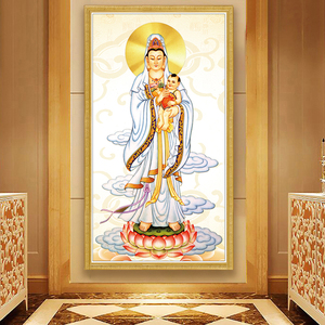 十字绣送子观音菩萨像