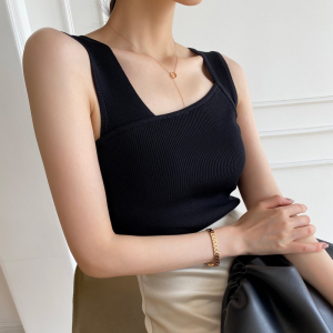 一字领背心女针织